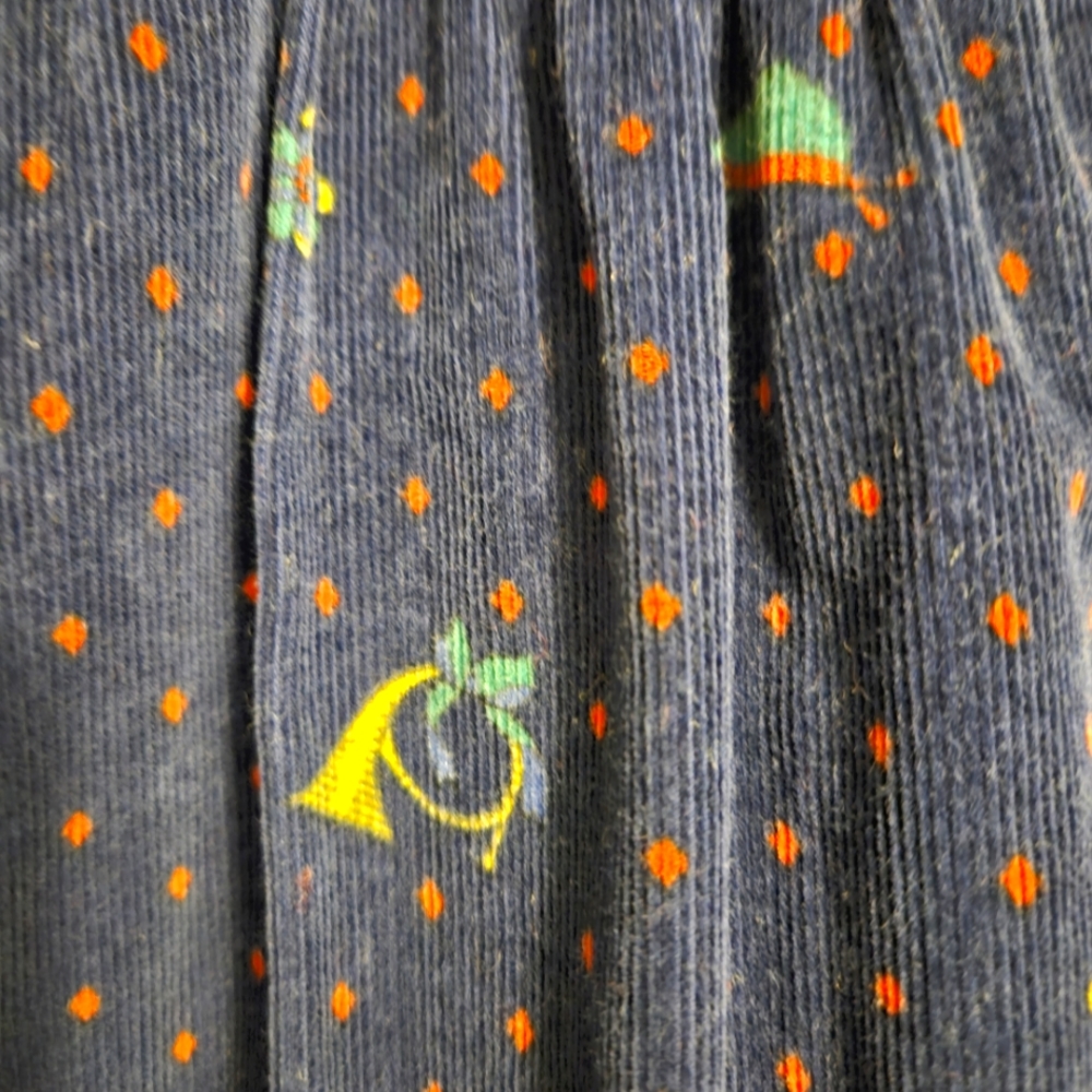 Vintage The Eagles Eye Holiday Fox Hunt Feathercord Corduroy Skirt Size 10 - Picture 4 of 7